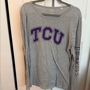 League Gray TCU Long Sleeve Tee